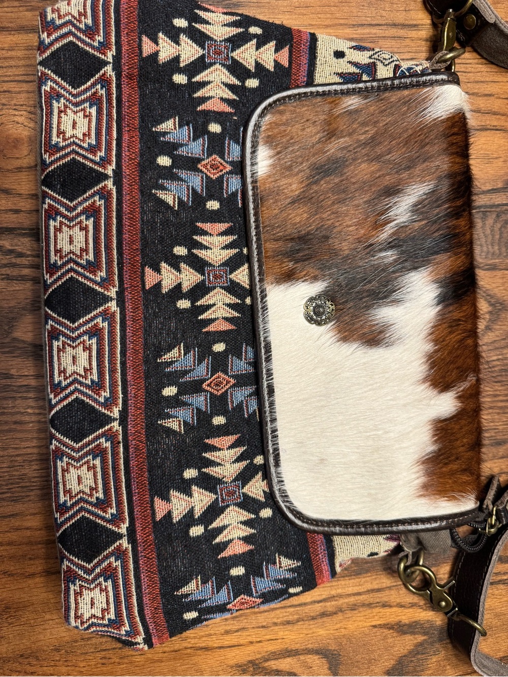 Women’s Ann Got Purse Shoulder Bag Canvas And Leather With Cowhide